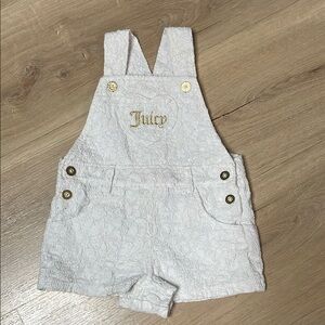 Juicy Couture 12M Laced White‎ Overalls/Romper. Great Used Condition! So Cute!